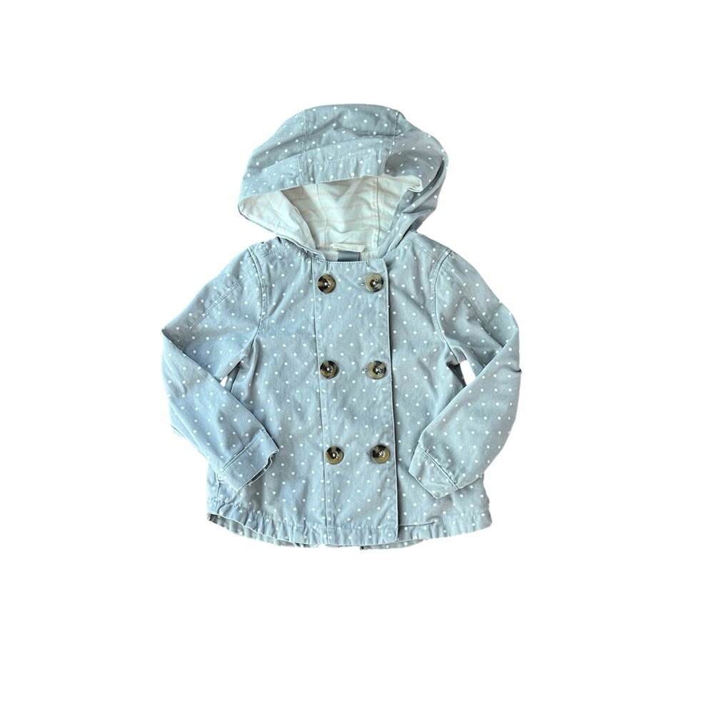 Tahari Light Jacket, Gray with White Polka Dots 3T